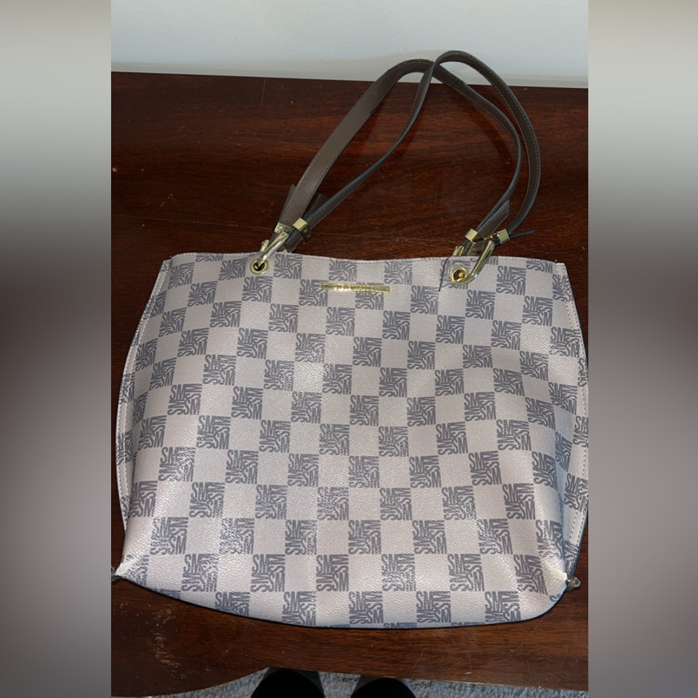Steve Madden Gray Checkered purse